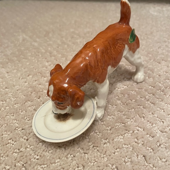 Vintage Beswick England Porcelain Figurine, Meal Time, Dog Eating Off Plate - Picture 2 of 7